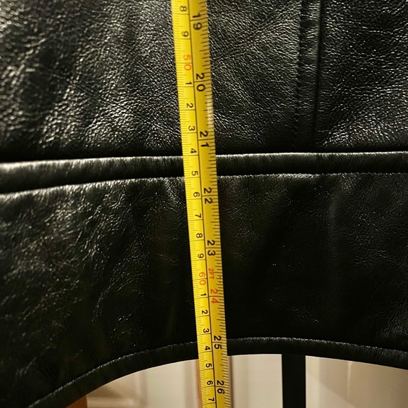 THEORY Leather Shearling Moto oversized jacket - Picture 8 of 10